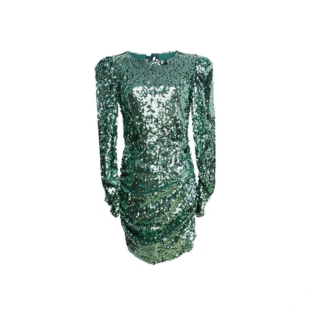 Sparkling Green Silk Party Suit